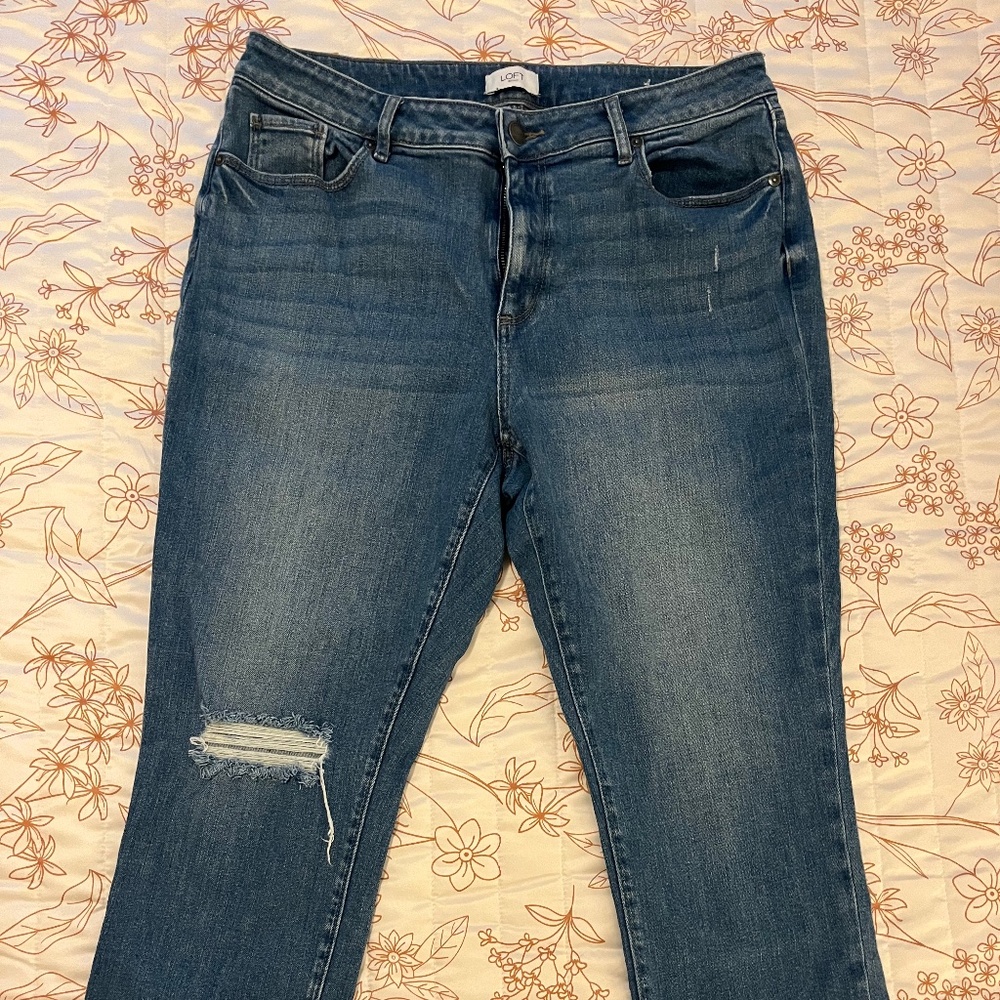 The loft size 14 cropped jeans